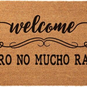 Doormat Outdoor Entrance Welcome Welcome Pero No Mucho Rato Kitchen Rug Mat Home Living Room Entrance 16x24 Inch